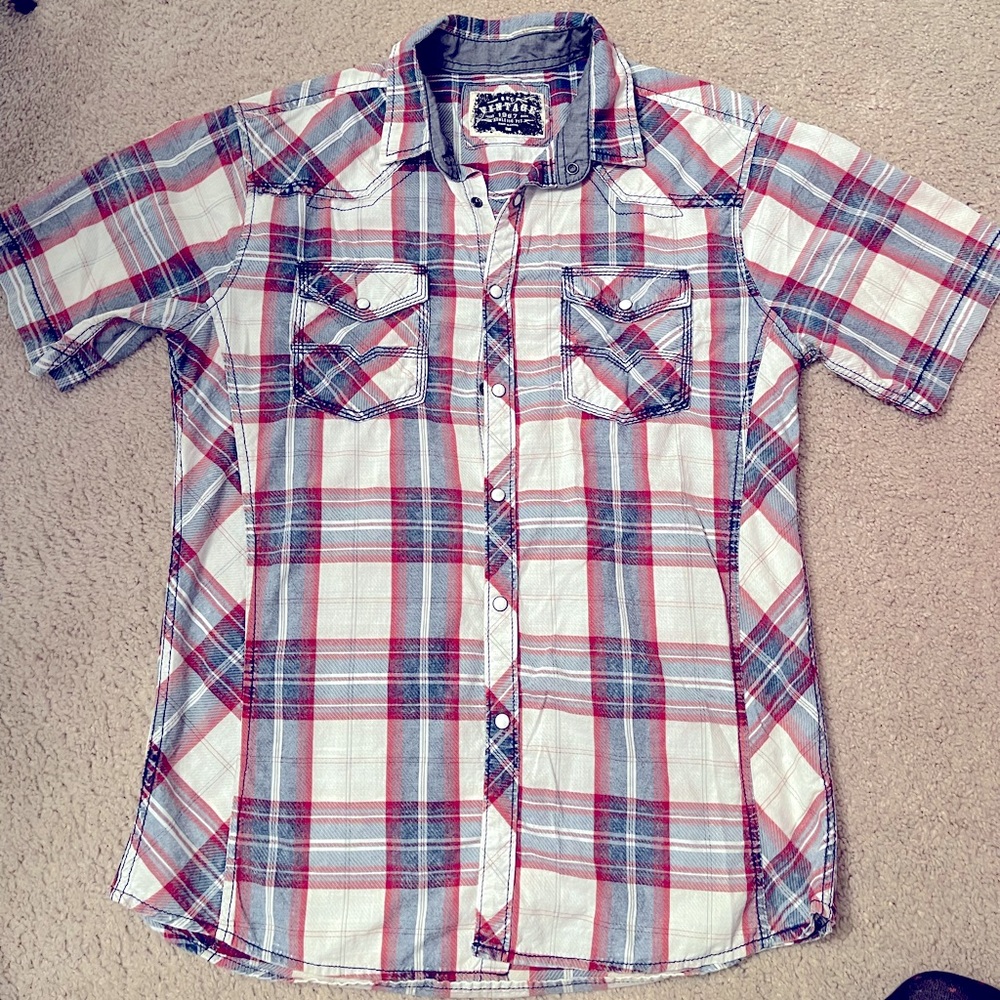 Bke vintage in white red and blue size medium